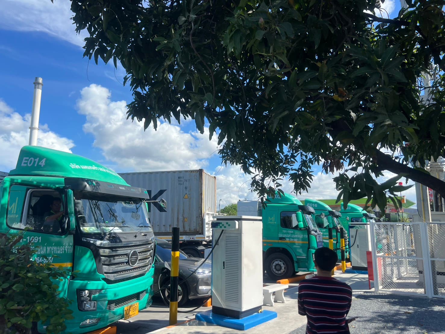A 360kW liquid-cooled EV charger at the Bangchak Laem Chabang station (Super K Power)